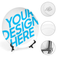 Charger l'image dans la galerie, Assiette decorative porcelaine personnalisé avec photo logo texte motif