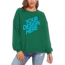 Charger l'image dans la galerie, Sweat pull ample femme col rond manches bulles femmes D-61 Personnalisé