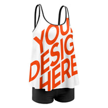 Charger l'image dans la galerie, Maillot de bain ensemble deux pièces grande taille femme personnalisé avec photo motif logo texte