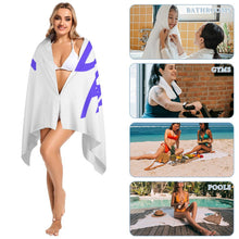 Charger l'image dans la galerie, Serviette de plage grande taille en velours double face 160 x 80 cm personnalisé avec photo texte prénom