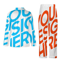 Charger l'image dans la galerie, Pyjama manches longues pour femme 2 pièces loungewear chaud et douillet personnalisé avec photo motif texte (conception une image)