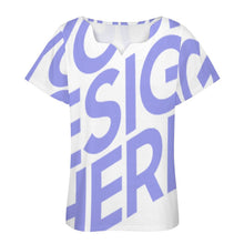 Charger l'image dans la galerie, Impression d'image unique T-shirt BBT manches courtes irreguliers personnalisé avec photo logo texte motif