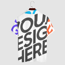 Charger l'image dans la galerie, Chemise à manches courtes pour homme AY006 avec col cubain personnalisée avec prénom motif texte (conception multi-images)