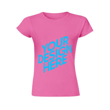 Charger l'image dans la galerie, T-shirt tee shirt original design en ligne femme à manches courtes personnalisé avec photo image logo texte motif