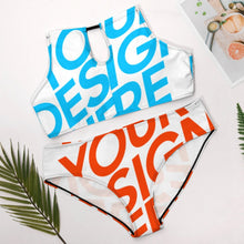 Charger l'image dans la galerie, Bikini halter neck deux pièces grande taille femme sexy BK2040 personnalisé avec photo motif logo texte