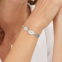 Charger l'image dans la galerie, Bracelet ovale S0023 pour femme longueur réglable gravure personnalisé avec texte prénom