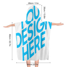 Charger l'image dans la galerie, Serviette de bain pour enfants (avec bonnet) personnalisé avec photo et texte