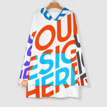 Charger l'image dans la galerie, Sweat à capuche couverture portable en cadeau Sweat-shirt couverture chaude pour l’intérieur et l’extérieur personnalisée avec prénom motif texte (conception multi-images)