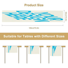 Charger l'image dans la galerie, Chemin de table en lin personnalisé avec photo image logo motif texte