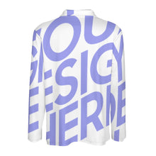 Charger l'image dans la galerie, Polo manche longue sweat shirt homme SDS008 personnalisé avec photo logo texte motif (impression d'image unique)