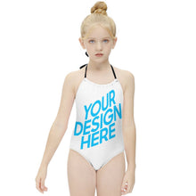 Charger l'image dans la galerie, Maillot de bain une pièce à bretelles pour fille NT017 personnalisé avec votre prénom ou vos photos