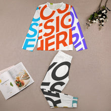 Charger l'image dans la galerie, Pyjama chemise de nuit garçon enfant deux pièces JTZ personnalisé avec photo motif logo texte (impression des multi-images)