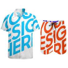 Charger l'image dans la galerie, Ensemble décontracté t-shirt et short de plage pour homme personnalisé avec photo motif logo texte (impression d’image unique)