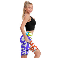 Charger l'image dans la galerie, Pantalon de yoga sport pour femme legging au genou Y011B personnalisé avec logo texte photo (conception multi-images)