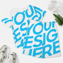 Charger l'image dans la galerie, Impression d’image unique Grande taille Ensemble ensemble short t shirt femme NTZ personnalisé avec photo logo texte motif
