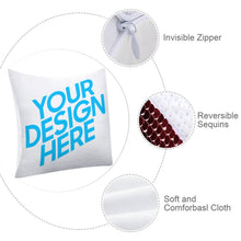 Charger l'image dans la galerie, Impression des multi-images/image unqiue Accueil taie d'oreiller à paillettes Coussin de siège personnalisé avec photo motif logo texte