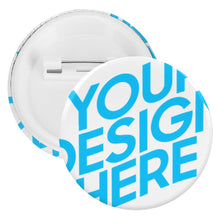 Charger l'image dans la galerie, Badge circle fer blanc personnalisé avec prénom motif texte