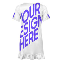 Charger l'image dans la galerie, Robe d'été pour filles robe d'été à manches courtes F5Q personnalisé avec photo texte prénom (conception une image)