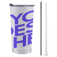 Charger l'image dans la galerie, Mug de voiture mug à café avec couvercle et paille en acier inoxydable 304 personnalisé avec photo texte prénom