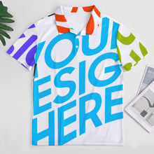 Charger l'image dans la galerie, Chemise Polo manches courtes d'été pour hommes B612 personnalisé avec photo logo texte motif (impression des multi-images)
