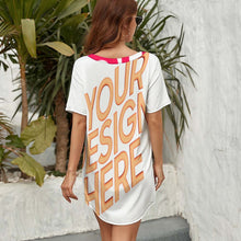 Charger l'image dans la galerie, Robe T-shirt pour femme Robe d'été NZ023 personnalisée avec photo motif texte (conception multi-images)