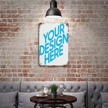 Charger l'image dans la galerie, Peinture personnalisée en feuille de fer avec rouille (Version verticale)