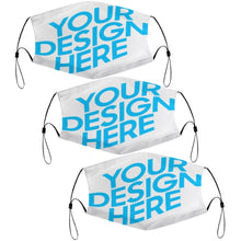 Charger l'image dans la galerie, Masque lavable adulte (avec poche sans filtre) (3 images différentes) personnalisé avec prénom photo logo motif texte