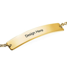 Charger l'image dans la galerie, Bracelet Coordonné avec plaque signalétique S0027 gravé personnalisé avec texte prénom
