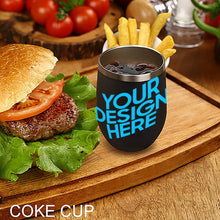 Charger l'image dans la galerie, Gobelet réutilisable en acier inoxydable personnalisé avec photo motif texte logo