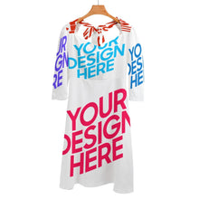 Charger l'image dans la galerie, Robe élégante volante grande taille femme B272 personnalisée avec photo logo texte motif (impression des multi-images)