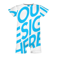 Charger l'image dans la galerie, Barboteuse bébé body unisexe manches courtes combinaison bébé PLR personnalisé avec photo  motif texte (conception une image)