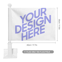 Charger l'image dans la galerie, Drapeaux de voiture / Décoration voiture extérieur personnalisé avec photo logo texte motif