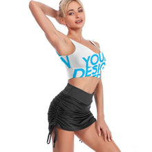 Charger l'image dans la galerie, Soutien-gorge de sport d'entraînement YJ032 personnalisé et imprimé avec photo motif et prénom (impression d'image unique)