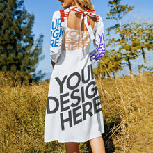 Charger l'image dans la galerie, Robe élégante volante grande taille femme B272 personnalisée avec photo logo texte motif (impression des multi-images)
