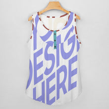 Charger l'image dans la galerie, Impression des multi-images Gilet sans manche col rond femme BCT personnalisé avec image logo texte motif