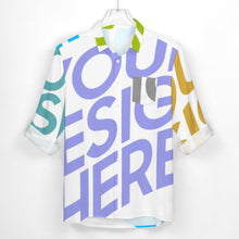 Charger l'image dans la galerie, Chemise à manches longues à revers décontracté avec poches pour hommes AY007 personnalisé avec photo logo texte motif (impression des multi-images)