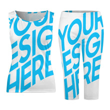 Charger l'image dans la galerie, Impression d’image unique Débardeur Short Costume / Ensemble moulant deux pièces pour femme PTZ Personnalisé avec image et photo