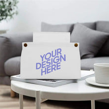 Charger l'image dans la galerie, Boite à mouchoir en cuir PU / porte mouchoir personnalisé avec photo texte motif logo