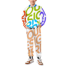 Charger l'image dans la galerie, Ensemble de survêtement 2 pièces pour enfants A5TZ sweat à capuche et pantalon de survêtement pour filles et garçons personnalisé avec photo texte prénom (conception multi-images)