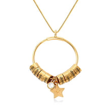 Charger l'image dans la galerie, Collier Ring Boule Diamant Etoile X0022 gravure personnalisé avec prénom