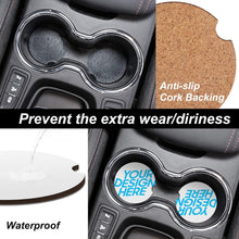 Charger l'image dans la galerie, Sous-verre de voiture à la mode et durable personnalisé et imprimé avec vos photos/images ou texte