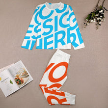 Charger l'image dans la galerie, Pyjama chemise de nuit à manches longues fille enfant Chic Ensemble JTZ- personnalisé avec photo logo texte motif (impression d’image unique)