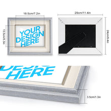 Charger l'image dans la galerie, Cadre photo en bois Naturel (version horizontale) personnalisé avec photo logo texte motif
