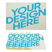 Charger l'image dans la galerie, Napperon table tapis assiette en lin moderne personnalisé avec photo motif logo texte