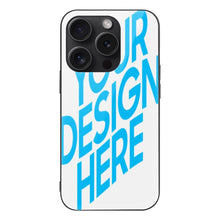 Charger l'image dans la galerie, Coque de téléphone en verre iPhone 15 / 15 Plus / 15 Pro / 15 Pro Max personnalisé avec photo motif texte
