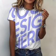 Charger l'image dans la galerie, T-shirt tee shirt femme en coton ay001 personnalisé avec photo logo texte motif (impression d'image unique)