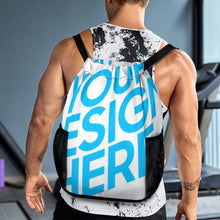 Charger l'image dans la galerie, Sac de sport sac à dos de voyage avec cordon de serrage pour le sport (séparation humide et sec) personnalisé avec photo motif texte