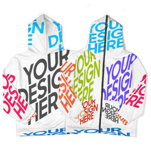 Charger l'image dans la galerie, Veste pull à capuche homme manches longues sweat zippé à capuche WY14 personnalisée avec prénom motif texte (conception multi-images)