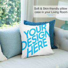 Charger l'image dans la galerie, Taie d'oreiller en peluche imprimé double face, pack de 4 pièces personnalisé avec photo texte prénom