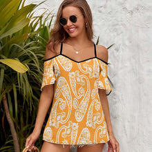 Charger l'image dans la galerie, Top Chiffon Épaules Nues Personnalisé | Bretelles Réglables Été
